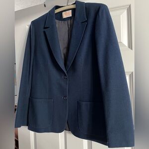 Pendleton Navy Vintage Wool Classic Navy Blue Women's Blazer Jacket size 12